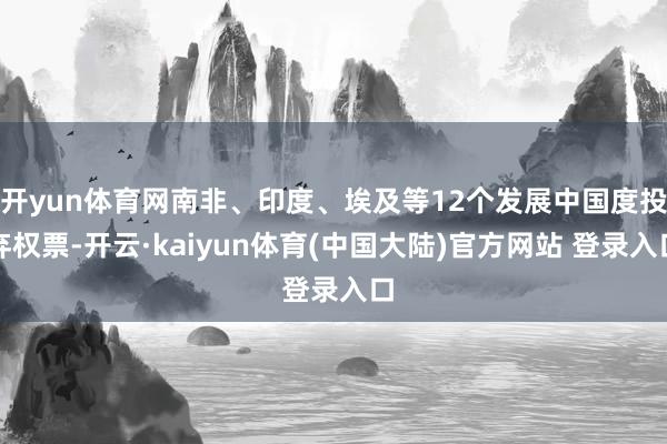 开yun体育网南非、印度、埃及等12个发展中国度投弃权票-开云·kaiyun体育(中国大陆)官方网站 登录入口